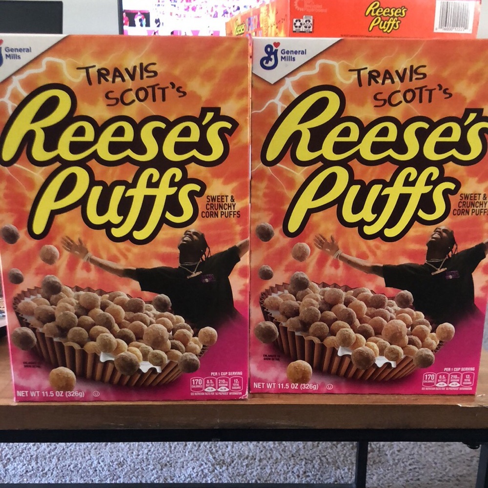 2x Limited Edition Travis Scott Cereal Reeses Puff